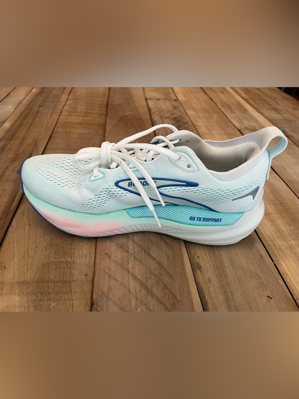 Brooks Glycerin GTS 22 Limpet Shell Amparo Blue W Running Shoes Size 8.5D (Wide) - Picture 3 of 14